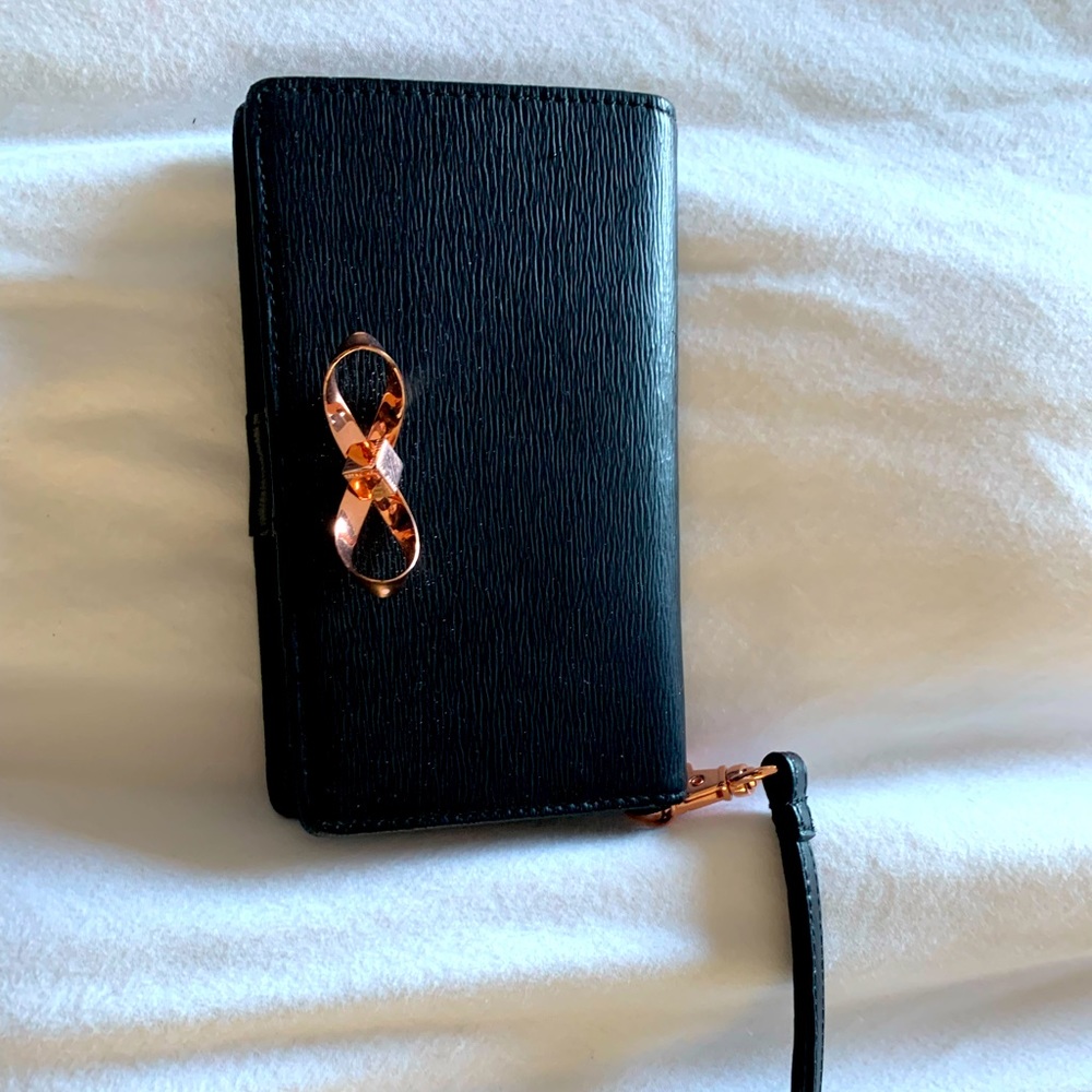 Ted Baker leather and rose gold cell phone wristlet - New!